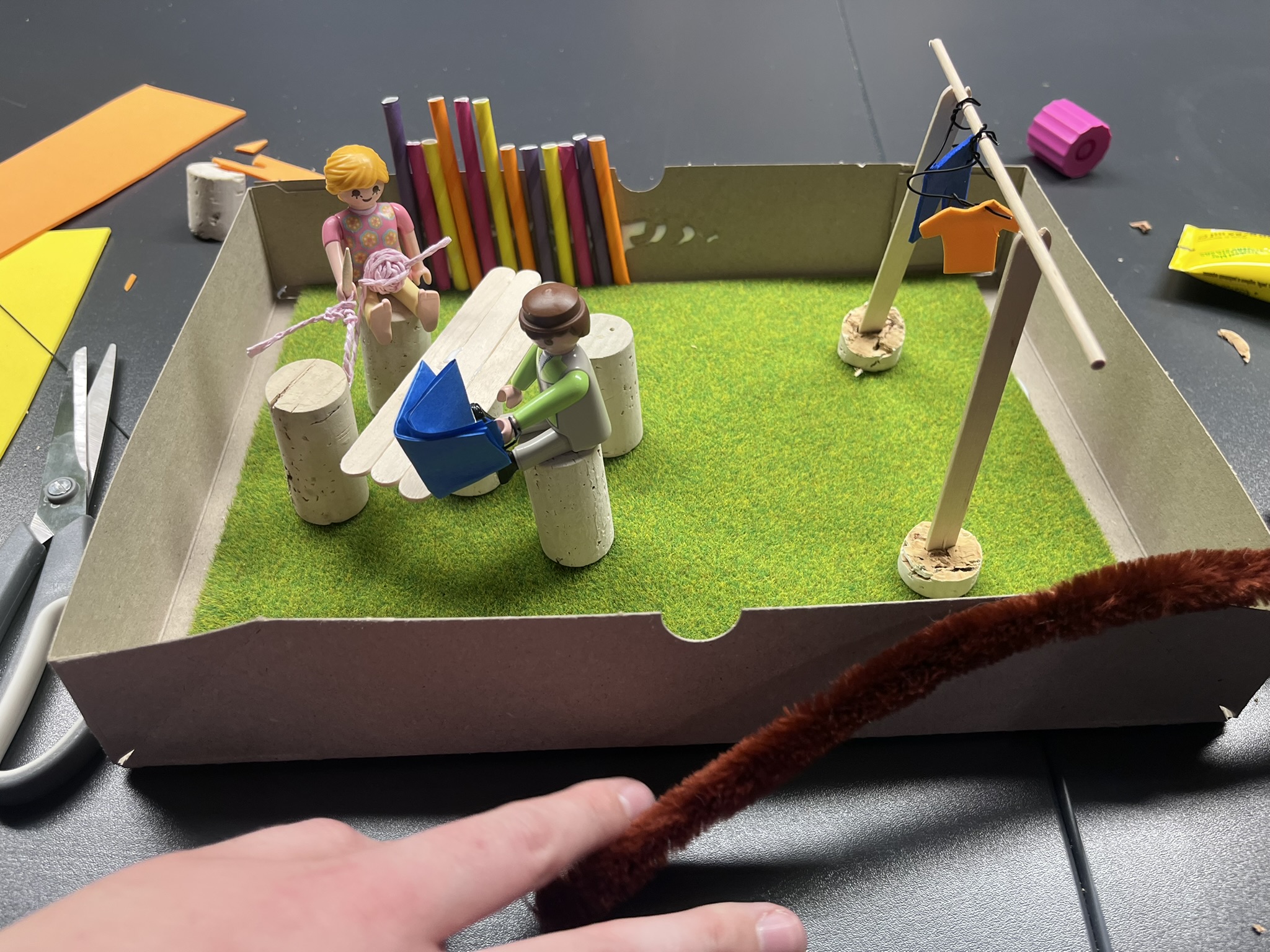 Eine selbst gebastelte Parkbox 